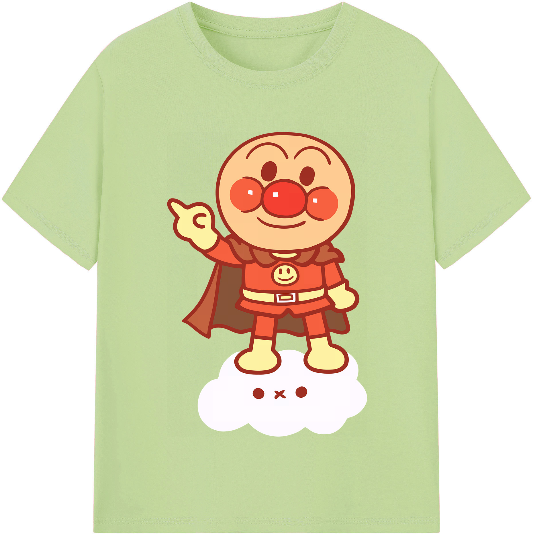 （画像用） アンパンマン Anpanman 綿100％半袖Tシャツ（フロントプリント）